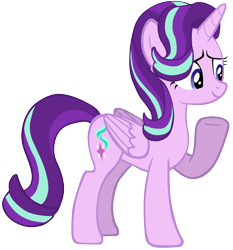 Size: 3160x3384 | Tagged: safe, artist:dashievectors9000, starlight glimmer, alicorn, pony, alicornified, female, mare, race swap, simple background, solo, starlicorn, transparent background, vector, xk-class end-of-the-world scenario