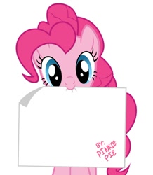 Size: 600x689 | Tagged: safe, pinkie pie, earth pony, pony, exploitable meme, meme, mouth hold, solo, template