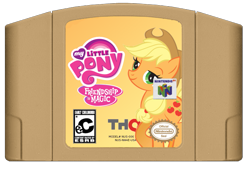 Size: 1005x678 | Tagged: safe, artist:jaythebrainmann, applejack, earth pony, pony, nintendo, nintendo 64, solo, thq