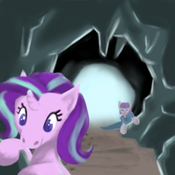 Size: 1280x1280 | Tagged: safe, artist:tempusfidgets, maud pie, starlight glimmer, lamia, original species, unicorn, female, fetish, lamiafied, sequence, species swap