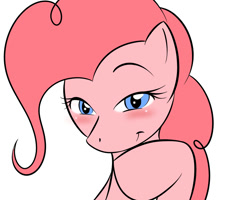 Size: 1000x800 | Tagged: source needed, safe, artist:kloudmutt, pinkie pie, earth pony, pony, blushing, solo