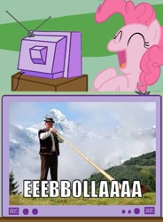 Size: 563x766 | Tagged: safe, pinkie pie, earth pony, pony, ebola, exploitable meme, meme, obligatory pony, ricola, tv meme