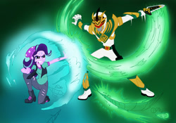 Size: 4249x2976 | Tagged: safe, artist:edcom02, artist:jmkplover, starlight glimmer, human, equestria girls, crossover, dragon dagger, female, lord drakkon, male, power rangers