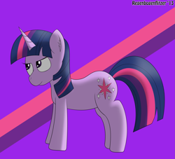 Size: 2799x2546 | Tagged: safe, artist:regxy, derpibooru import, twilight sparkle, pony, unicorn, female, mare, multicolored mane, purple coat, solo