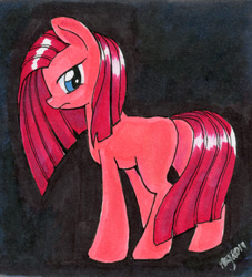 Size: 444x490 | Tagged: safe, artist:maytee, pinkie pie, earth pony, pony, pinkamena diane pie, solo, traditional art