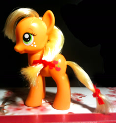 Size: 1453x1536 | Tagged: safe, artist:narxinba222, applejack, earth pony, pony, brushable, custom, toy