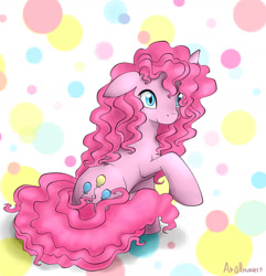 Size: 1357x1409 | Tagged: safe, artist:redpon, pinkie pie, earth pony, pony, female, mare, simple background, solo, white background