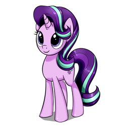 Size: 1200x1200 | Tagged: safe, artist:twilite-sparkleplz, starlight glimmer, pony, unicorn, cute, female, glimmerbetes, mare, simple background, smiling, solo, white background