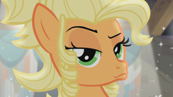 Size: 1920x1080 | Tagged: safe, screencap, applejack, earth pony, pony, simple ways, applejewel, duckface, reaction image, solo