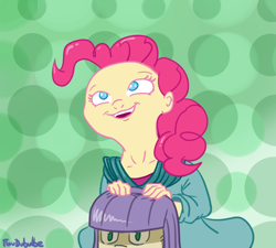 Size: 700x630 | Tagged: safe, artist:foudubulbe, maud pie, pinkie pie, human, humanized