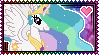 Size: 99x55 | Tagged: safe, artist:kevfin, princess celestia, alicorn, pony, deviantart stamp, female, horn, mare, solo