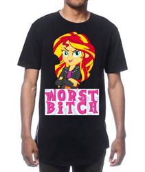 Size: 737x875 | Tagged: safe, sunset shimmer, equestria girls, abuse, caption, clothes, downvote bait, expand dong, exploitable meme, image macro, meme, op is a cuck, op is trying to start shit, shimmerbuse, shirt, t-shirt, vulgar, worst human, worst pony