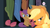 Size: 635x358 | Tagged: safe, screencap, applejack, scootaloo, earth pony, pony, somepony to watch over me, hub logo