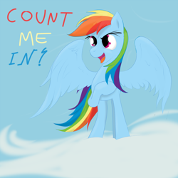 Size: 1000x1000 | Tagged: safe, artist:malus22, derpibooru import, rainbow dash, pegasus, pony, large wings, season 5 hype