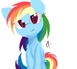 Size: 948x843 | Tagged: safe, artist:mauwde, derpibooru import, rainbow dash, pegasus, pony, blue coat, female, mare, multicolored mane, simple background, solo, white background, wings