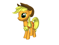 Size: 768x576 | Tagged: safe, applejack, earth pony, pony, 3d, female, mare, pony creator 3d, ponylumen, simple background, solo