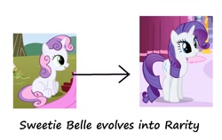 Size: 1284x814 | Tagged: safe, rarity, sweetie belle, pony, unicorn, evolution, female, filly, horn, mare, ponymon, siblings, sisters