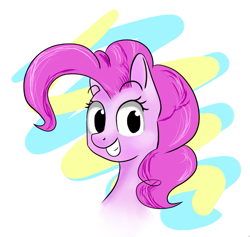 Size: 757x718 | Tagged: safe, artist:victoreach, pinkie pie, earth pony, pony, bust, head, portrait, smiling, solo