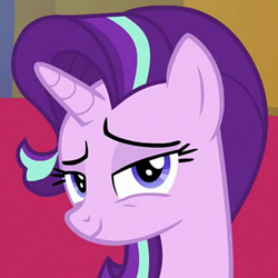 Size: 400x400 | Tagged: safe, screencap, starlight glimmer, pony, unicorn, a matter of principals, cropped, female, mare, smiling, smug, smuglight glimmer, solo