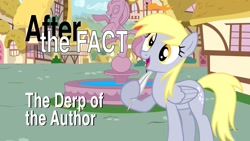 Size: 1600x900 | Tagged: safe, artist:mlp-silver-quill, derpy hooves, pegasus, pony, after the fact, derpy day, derpy day 2017, equestria daily, ponyville, quill, solo