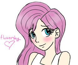 Size: 800x665 | Tagged: safe, artist:darebel-red, fluttershy, human, humanized, solo