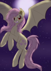 Size: 756x1056 | Tagged: safe, artist:darebel-red, fluttershy, pegasus, pony, female, flutterbat, mare, solo