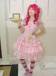 Size: 487x650 | Tagged: safe, artist:thewanderer-chan, pinkie pie, human, cosplay, high heels, irl, irl human, photo, shoes