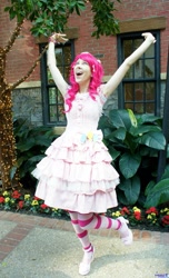 Size: 1249x2048 | Tagged: safe, artist:thewanderer-chan, pinkie pie, human, cosplay, irl, irl human, photo