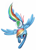 Size: 784x1098 | Tagged: safe, artist:google-moogle, derpibooru import, rainbow dash, pegasus, pony, cake, solo