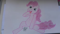 Size: 3264x1840 | Tagged: safe, artist:tali17, pinkie pie, earth pony, pony, female, mare, pink coat, pink mane, solo, traditional art