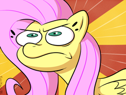 Size: 1024x768 | Tagged: safe, artist:jullamox, fluttershy, pegasus, pony, angry, reaction image, solo