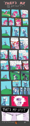 Size: 1280x5231 | Tagged: safe, artist:greenlinzerd, pinkie pie, pokey pierce, rarity, oc, oc:bramble patch, oc:lexica, alicorn, earth pony, pony, unicorn, alicorn oc, comic, the big bang theory