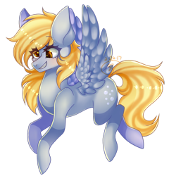 Size: 1024x1065 | Tagged: safe, artist:starshame, derpy hooves, pegasus, pony, flying, grin, smiling, solo