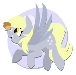 Size: 2334x2290 | Tagged: safe, artist:themodpony, derpy hooves, pony, food, lineless, muffin, simple background, solo, transparent background