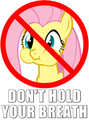 Size: 640x880 | Tagged: safe, artist:danton-damnark, edit, fluttershy, pegasus, pony, stare master, caption, cute, holding breath, puffy cheeks, reaction image, sign, solo