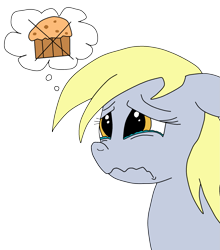 Size: 1705x1936 | Tagged: safe, artist:eagc7, derpy hooves, pegasus, pony, crying, female, food, frown, mare, muffin, muffins fuel, no muffin, sad, simple background, solo, transparent background