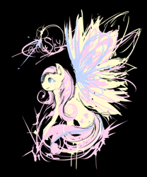 Size: 450x540 | Tagged: safe, artist:akl, fluttershy, pegasus, pony, female, mare, pixiv, solo