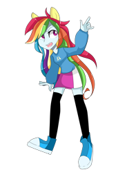 Size: 1280x1623 | Tagged: safe, artist:catzino, derpibooru import, rainbow dash, equestria girls, converse, devil horn (gesture), humanized, solo, wondercolts