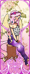 Size: 360x864 | Tagged: safe, artist:infected-ellis, fluttershy, human, humanized, solo, tailed humanization, winged humanization