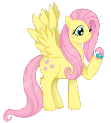 Size: 1448x1604 | Tagged: safe, artist:pansy147, fluttershy, butterfly, pegasus, pony, female, mare, solo