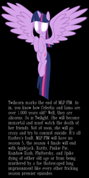 Size: 658x1304 | Tagged: safe, derpibooru import, twilight sparkle, twilight sparkle (alicorn), alicorn, pony, alicorn drama, conspiracy, drama, drama queen, female, immortality blues, it didn't happen, mare, op is a cuck, prediction, twilicorn spotlight drama