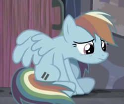 Size: 651x545 | Tagged: safe, derpibooru import, screencap, rainbow dash, pegasus, pony, the cutie map, reaction image, solo