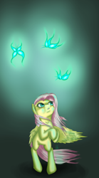 Size: 1390x2500 | Tagged: safe, artist:alicekvartersson, fluttershy, butterfly, pegasus, pony, bipedal, solo