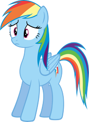 Size: 4397x6000 | Tagged: safe, artist:slb94, derpibooru import, rainbow dash, pegasus, pony, absurd resolution, backwards cutie mark, sad, simple background, solo, transparent background, vector