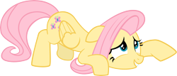 Size: 6042x2586 | Tagged: safe, artist:slb94, fluttershy, pegasus, pony, simple background, solo, transparent background, vector