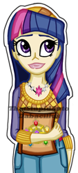 Size: 483x1072 | Tagged: safe, artist:antych, derpibooru import, twilight sparkle, human, book, humanized, solo