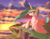 Size: 1125x875 | Tagged: safe, artist:paradigmpizza, princess celestia, alicorn, pony, cliff, prone, solo, sunset, tea, water