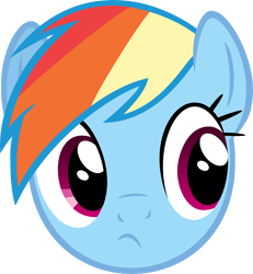 Size: 4854x5242 | Tagged: safe, artist:dasduriel, derpibooru import, rainbow dash, pegasus, pony, absurd resolution, head only, simple background, solo, transparent background, vector