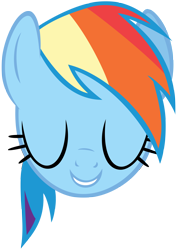 Size: 6100x8600 | Tagged: safe, artist:dasduriel, derpibooru import, rainbow dash, pegasus, pony, absurd resolution, eyes closed, head only, simple background, solo, transparent background, vector