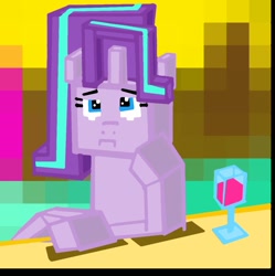 Size: 1105x1110 | Tagged: safe, artist:rony ram, starlight glimmer, pony, minecraft, quality, solo